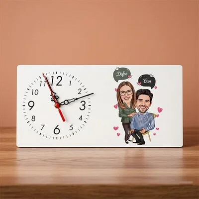 Sen Benim Hayatımsın Karikatürlü Masa Saati
