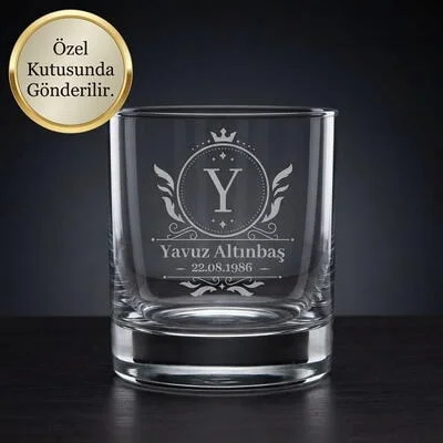 Doğum Günü Hediyesi Tarihli Viski Bardağı