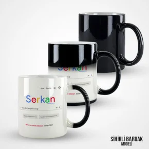 Arama Motoru İsme Özel Sihirli Kupa Bardak