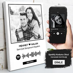 Kişiye Özel Spotify Ses İzi Kanvas Tablo