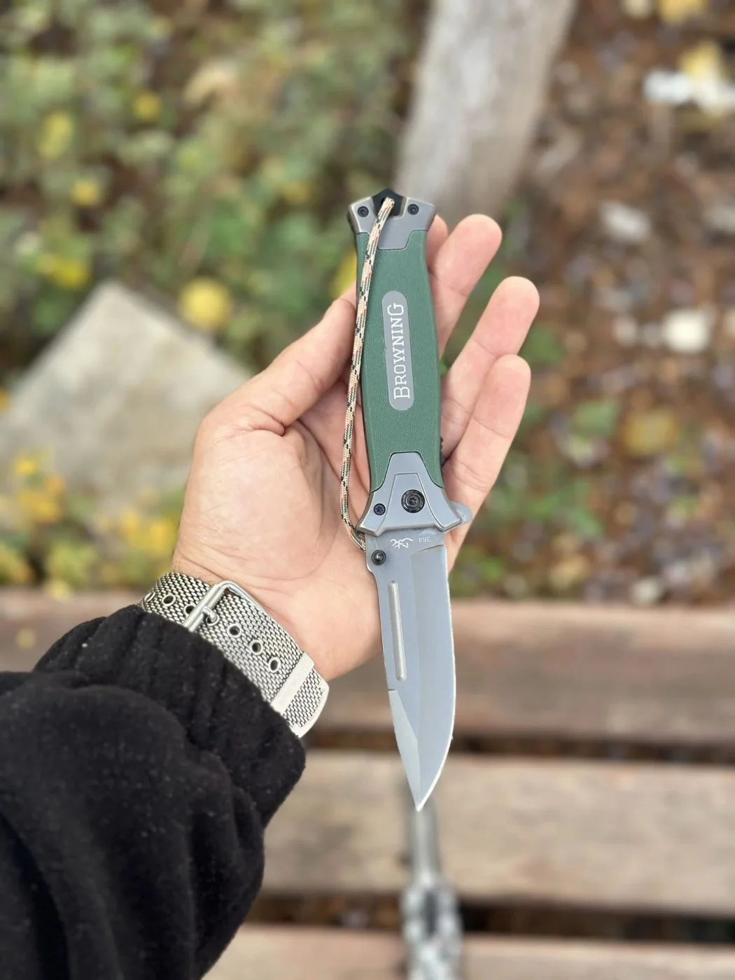 Orjinal Browning Kemere Takmalı Yarı Oto. Çakı Yeşil