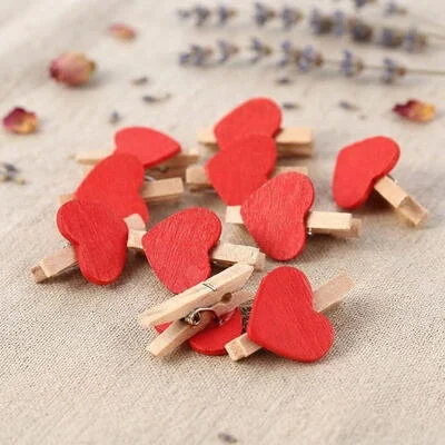 Romantik Kalp Fotoğraf Mandalları