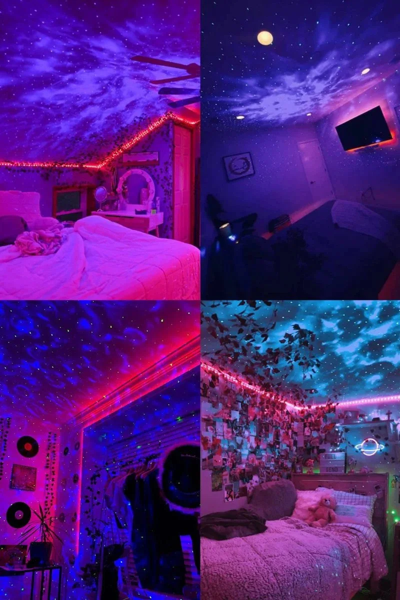 Starry Projektör Hoparlör Gece Lambası