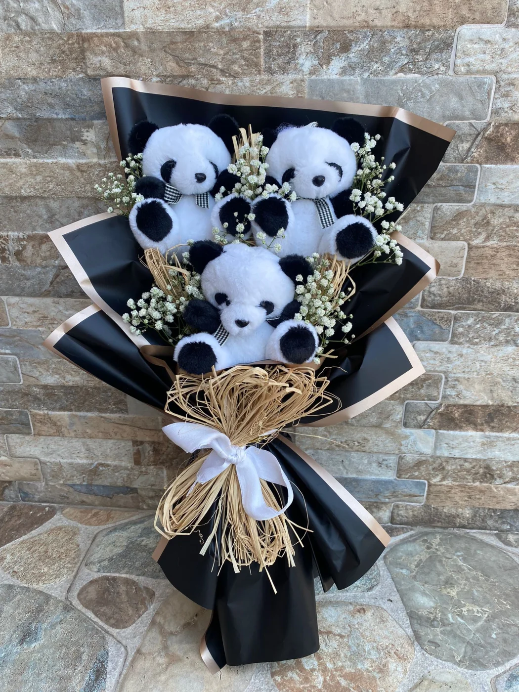 3 Lü Panda buketi