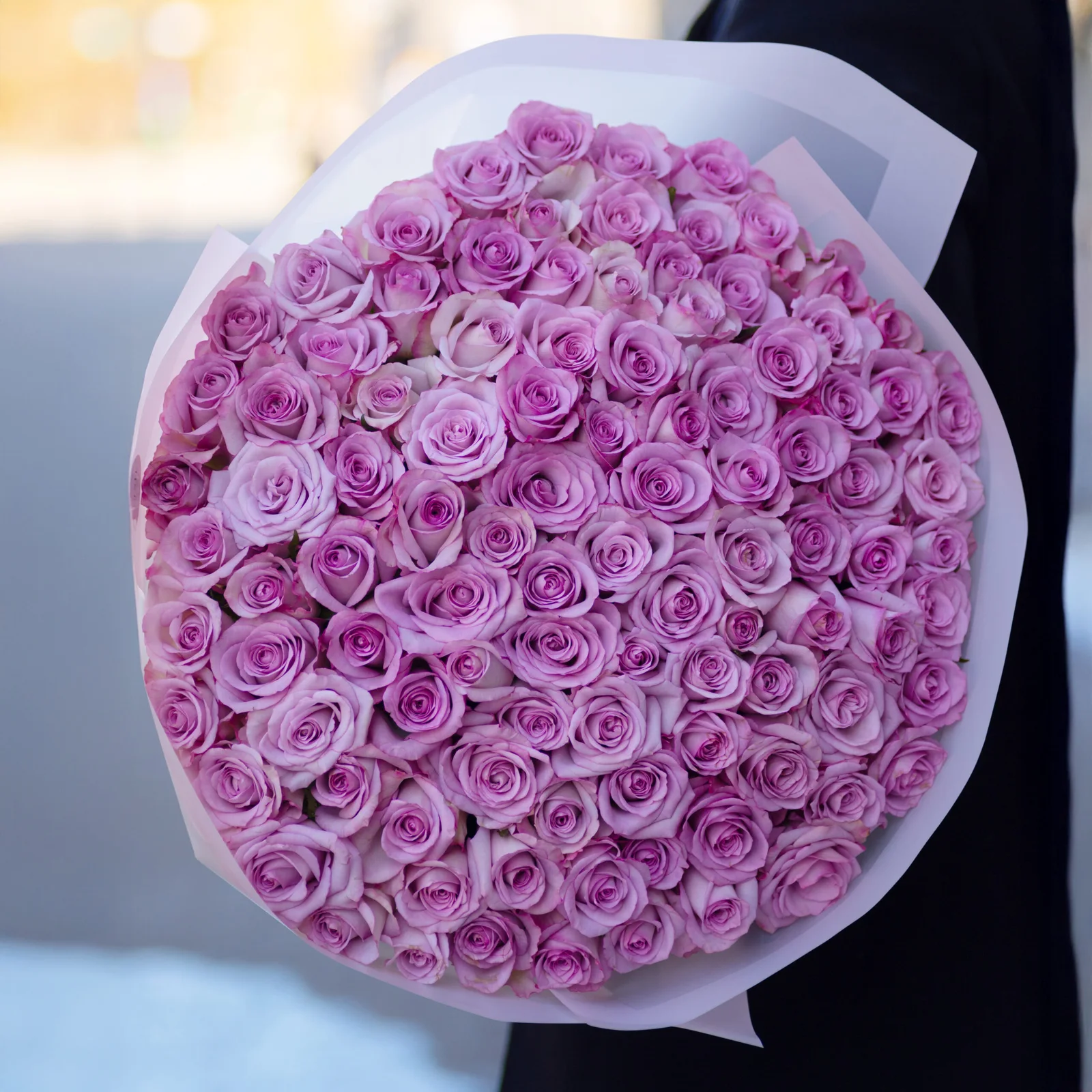 101 Mor Gül Buketi – 70 cm