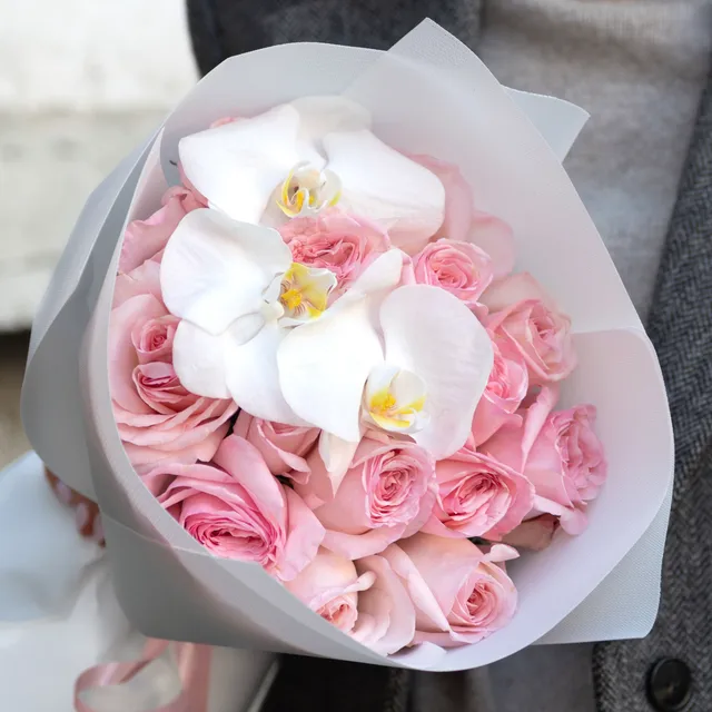 Orkideli Pembe Buket