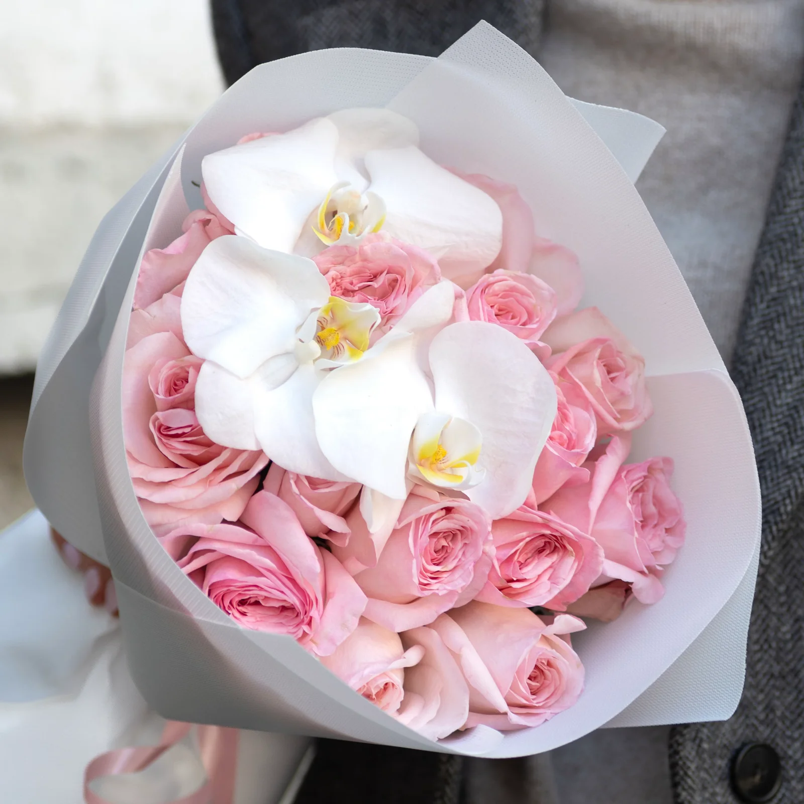 Orkideli Pembe Buket