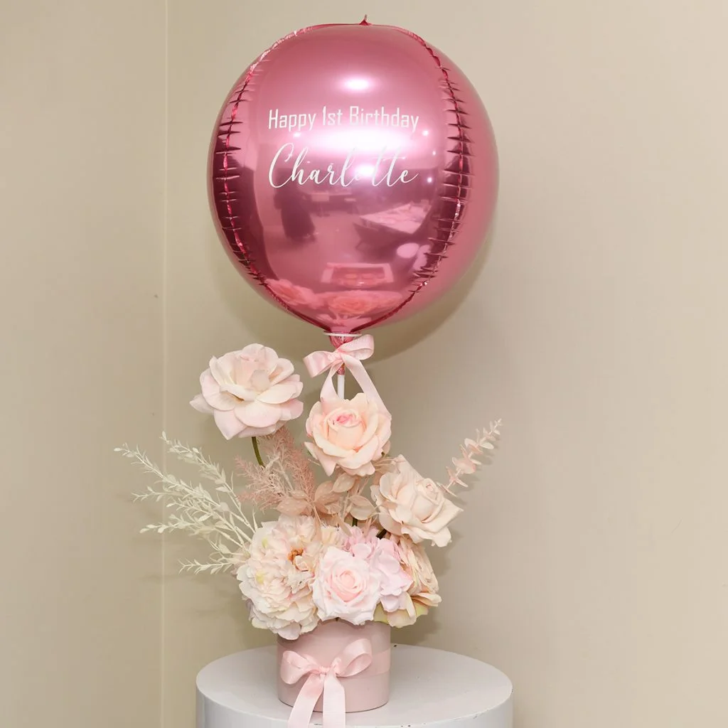 Yapay Çiçek ve Balon Buketi