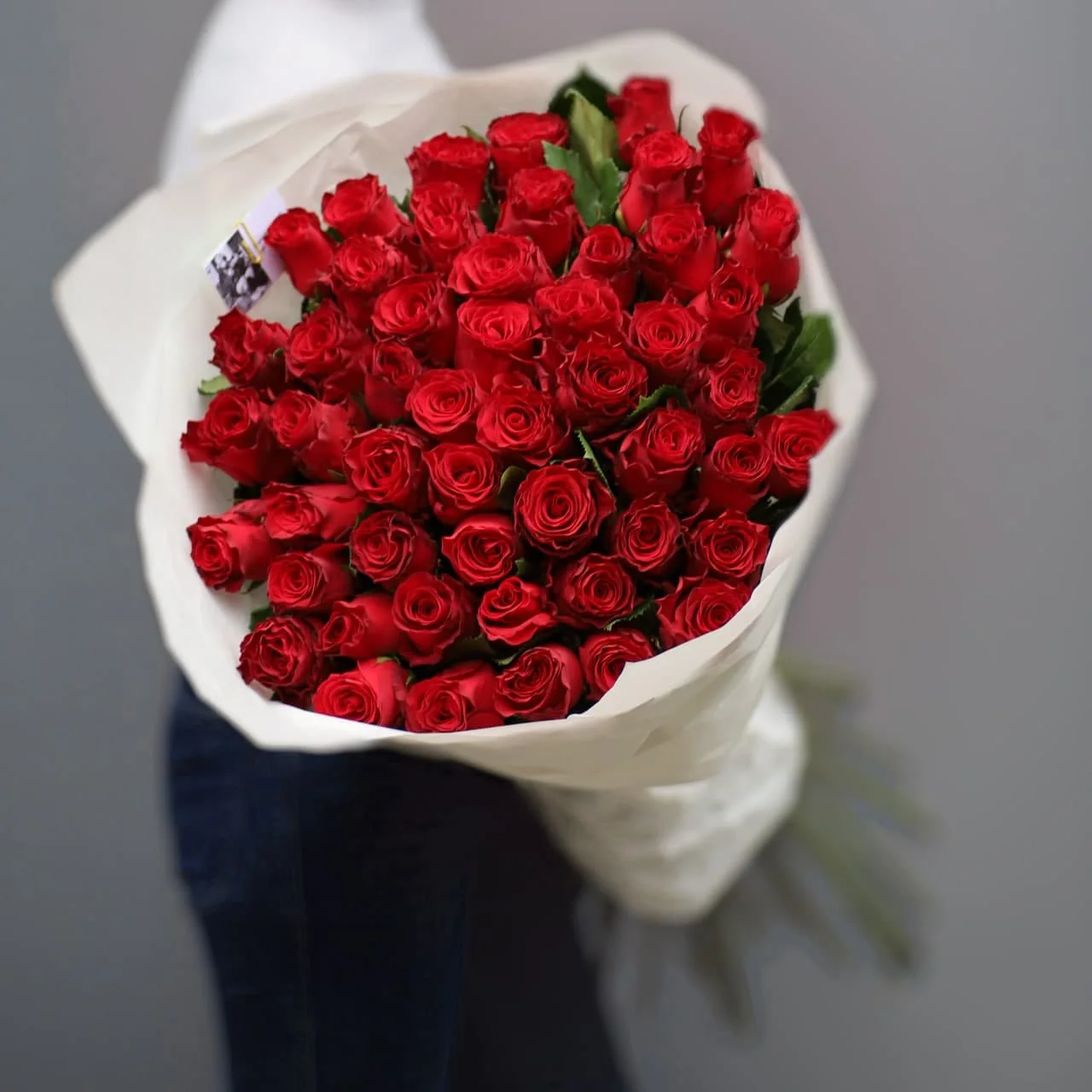 25 Kırmızı Gül Buketi – 70 cm