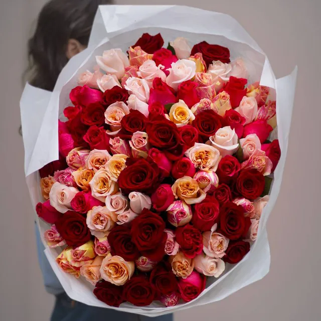 51 Karışık Gül Buketi – 50 cm