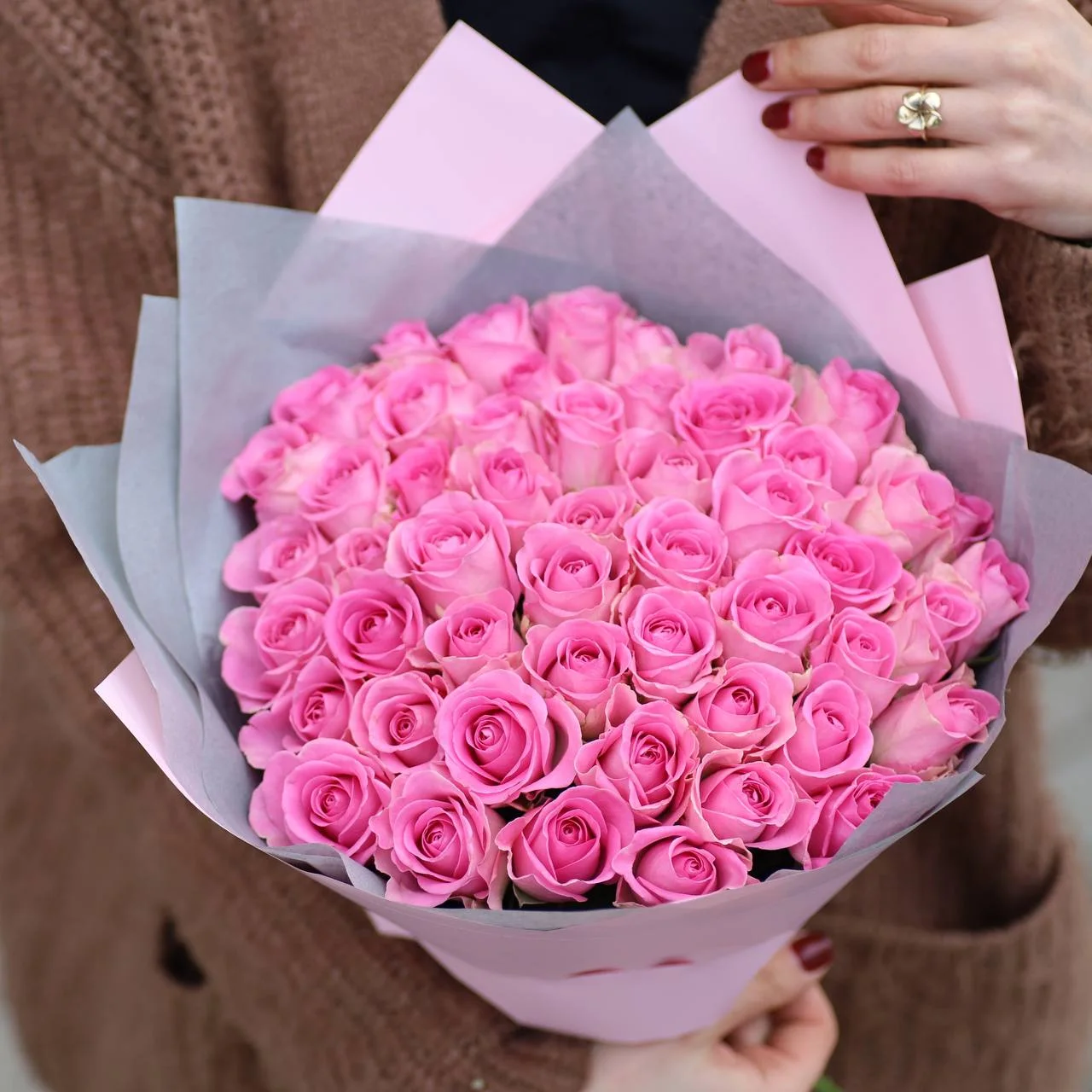 51 Pembe Gül Buketi