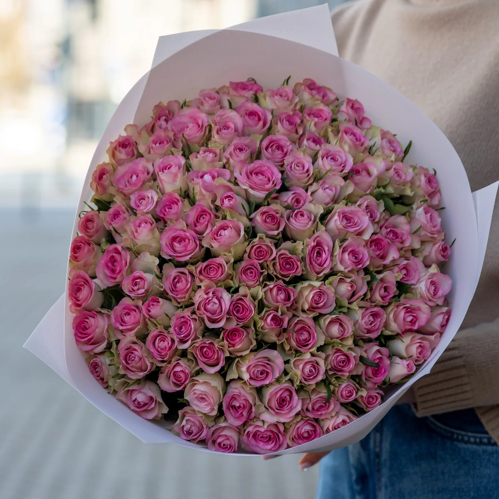 101 Pembe Gül Buketi – Model 30