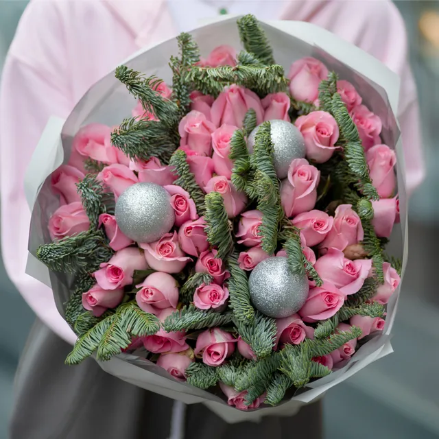 51 Pembe Gül Buketi – Yılbaşı