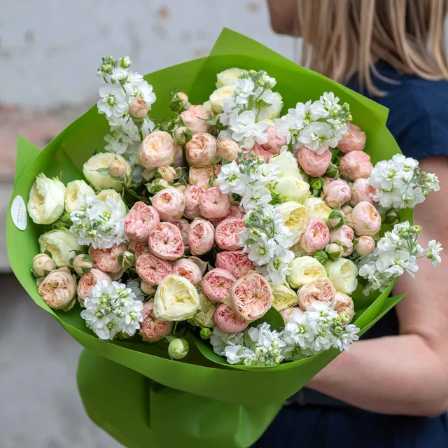 Limon Yeşili ve Pembe Buket