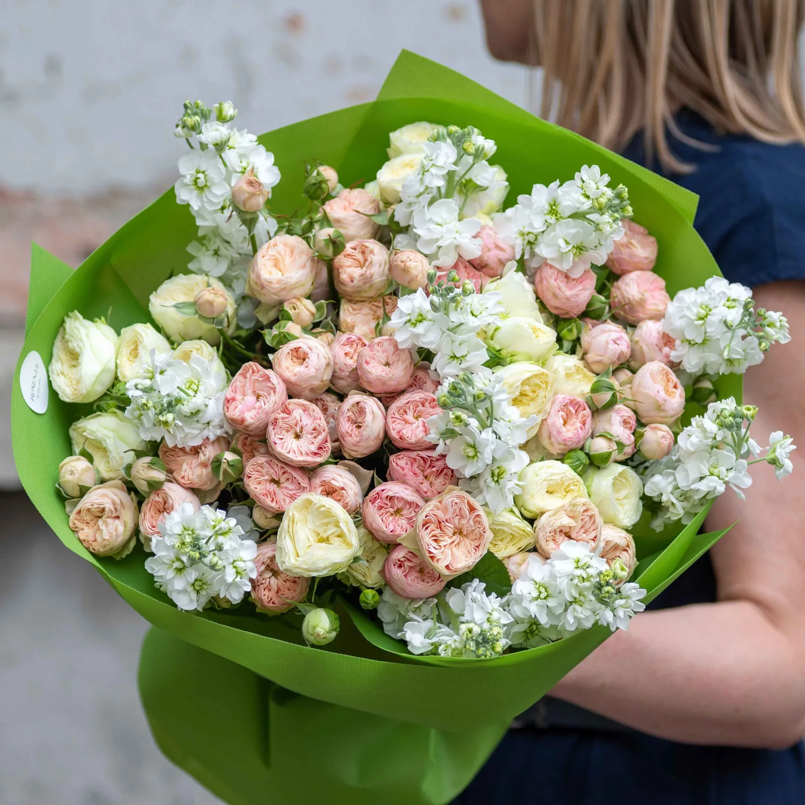 Limon Yeşili ve Pembe Buket